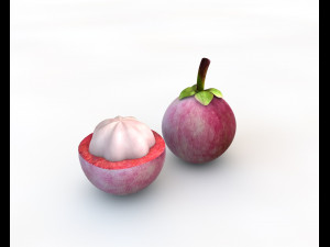 mangosteen fruit purple 3Dモデル