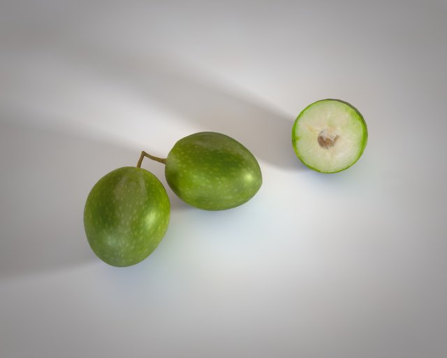 olive fruit 3D Модель .c4d .max .obj .3ds .fbx .stl .blend 