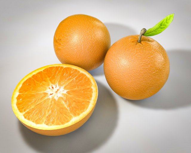 orange fruit 3D Модель .c4d .max .obj .3ds .fbx .stl .blend 
