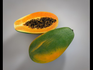 papaya fruit Modelo 3D