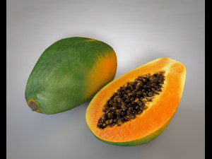 papaya fruit Modelo 3D