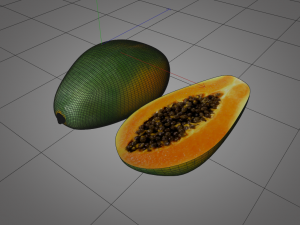 papaya fruit Modelo 3D