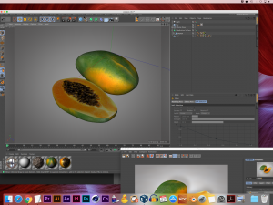 papaya fruit Modelo 3D