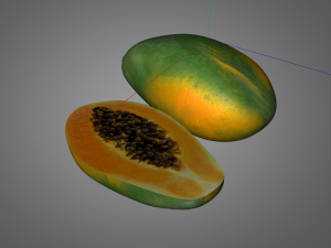 papaya fruit Modelo 3D