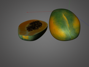 papaya fruit Modelo 3D