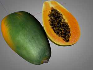 papaya fruit Modelo 3D