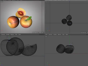 frutto di pesca Modello 3D