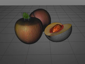 frutto di pesca Modello 3D