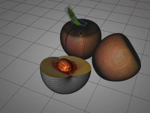 frutto di pesca Modello 3D
