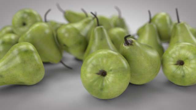 pear green fruit 3D Model .c4d .max .obj .3ds .fbx .stl .blend 