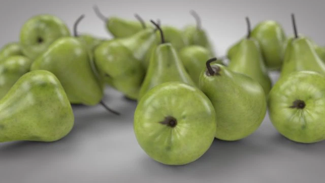pear green fruit 3D Model .c4d .max .obj .3ds .fbx .stl .blend 