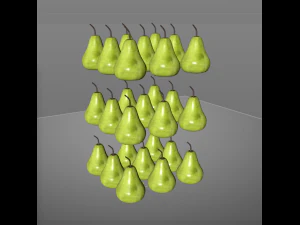 pear green fruit 3D Model