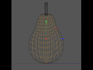 pear green and yellow fruit Modello 3D
