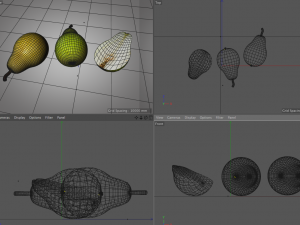 pear green and yellow fruit Modello 3D