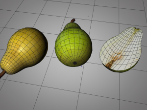 pear green and yellow fruit Modello 3D