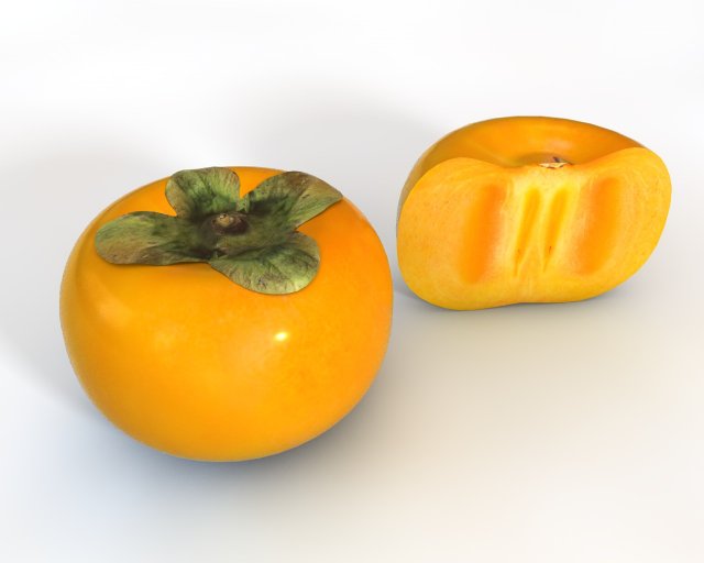 persimmon fruit Model 3D .c4d .max .obj .3ds .fbx .stl .blend 