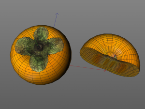 persimmon fruit Model 3D