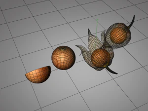 물리 과일 3D 모델