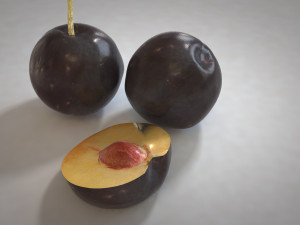 plum fruit 3D Model