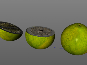 pomelo citric fruit Modello 3D