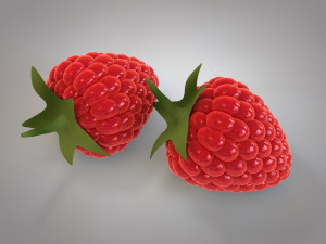 raspberry fruit Model 3D