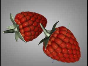 raspberry fruit Model 3D