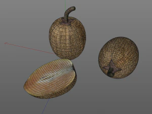 sapodilla fruit manilkara zapota chekoo 3D Model