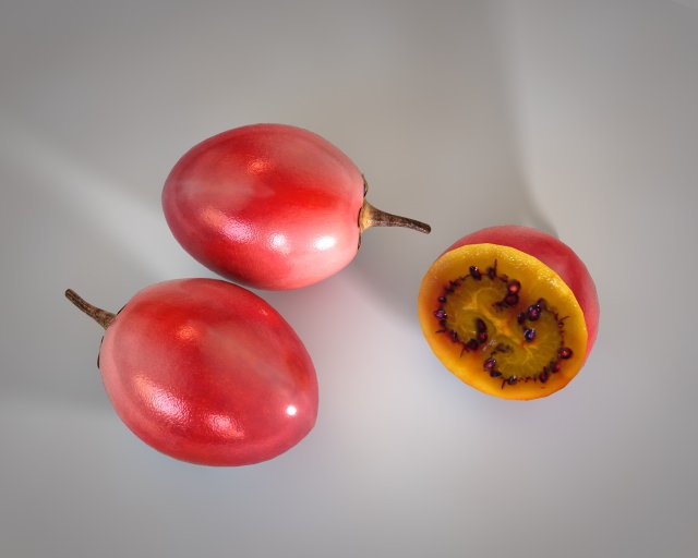 tamarillo fruit 3D Модель .c4d .max .obj .3ds .fbx .stl .blend 