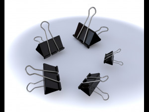 binder paper clip 3D 모델