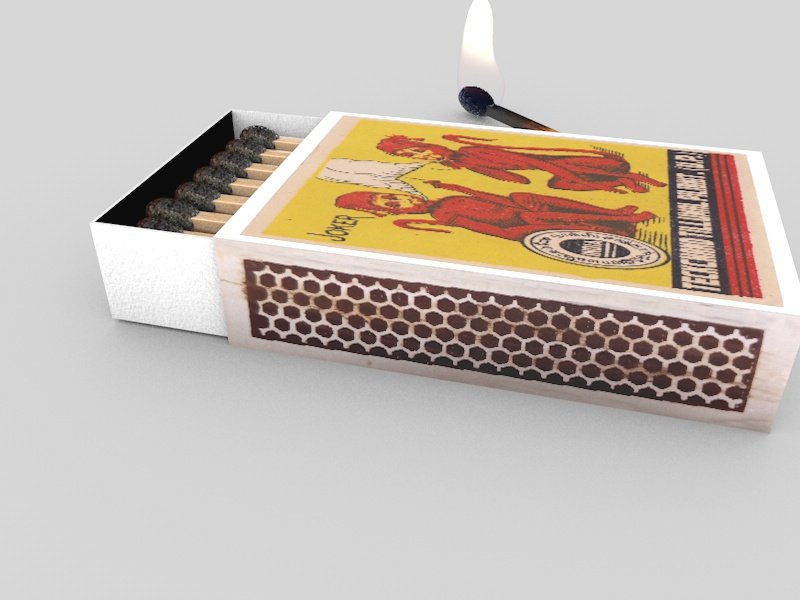 Model match. 3d Matchbox.