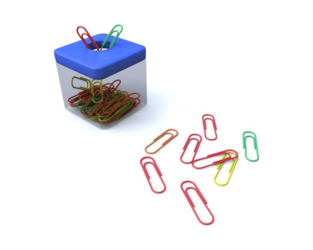 paper clip box Modello 3D .c4d .max .obj .3ds .fbx .stl .blend 