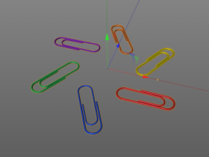 paper clips 3Dモデル
