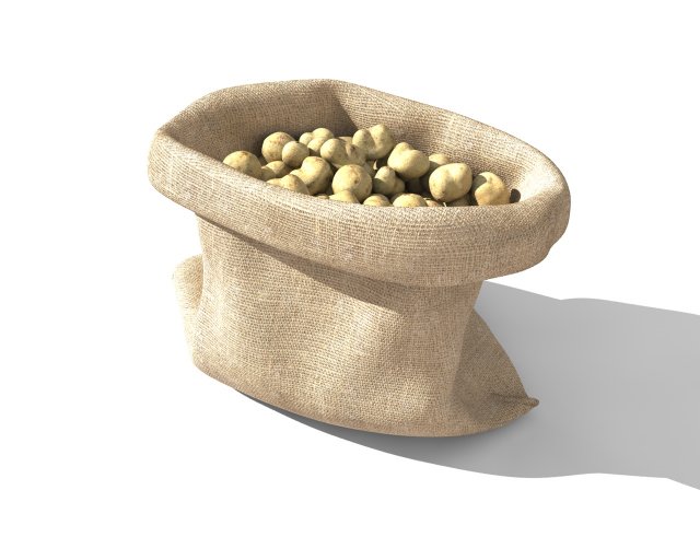 sack of potatoes 3D 모델 .c4d .max .obj .3ds .fbx .stl .blend 