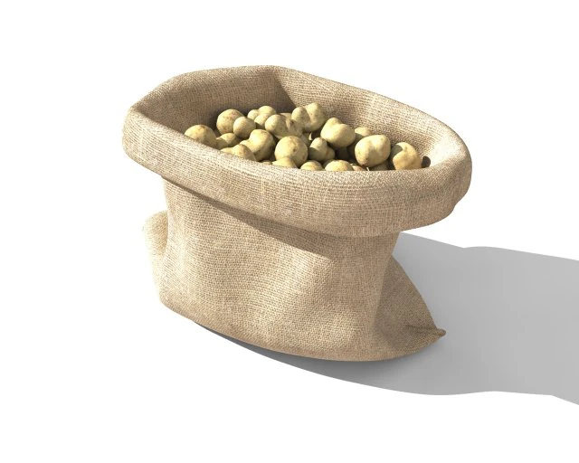 sack of potatoes 3D Model .c4d .max .obj .3ds .fbx .stl .blend