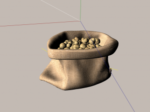 sack of potatoes 3D 모델