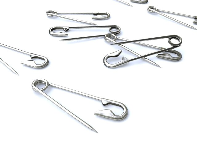 safety pin Modèle 3D .c4d .max .obj .3ds .fbx .stl .blend