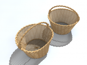 wicker basket 3D मॉडल
