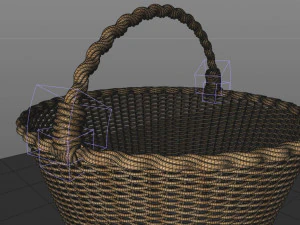 keranjang anyaman Model 3D