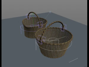 keranjang anyaman Model 3D