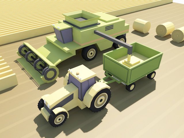 farm low poly 3D-Modell .c4d .max .obj .3ds .fbx .stl .blend 