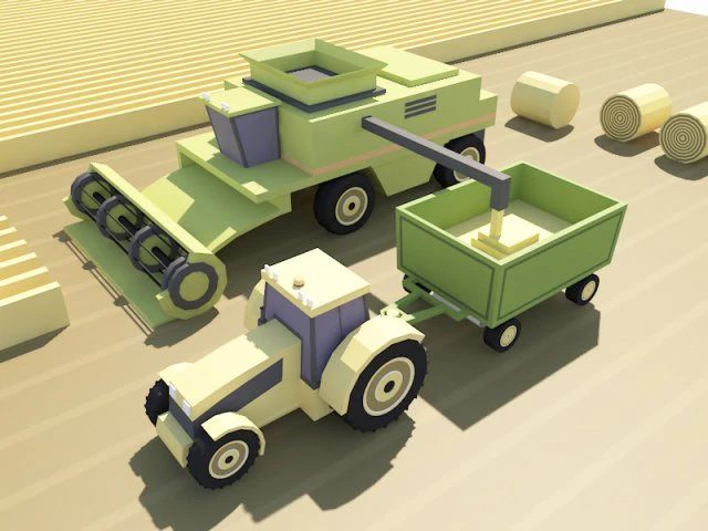 farm low poly 3D Model .c4d .max .obj .3ds .fbx .stl .blend