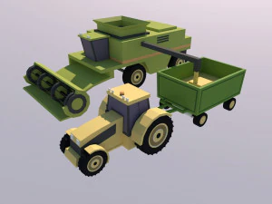 farm low poly 3D Model