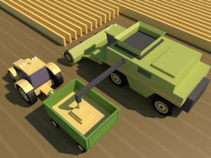 farm low poly 3D-Modell