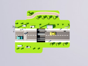 street utilities low poly Model 3D