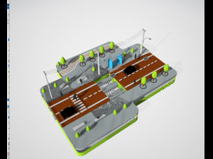 street utilities low poly Model 3D