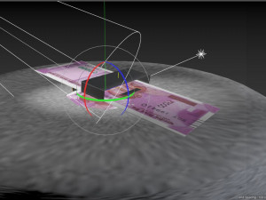 2000 rupee indian currency notes Model 3D