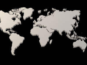 world earth extrude map 3D Model