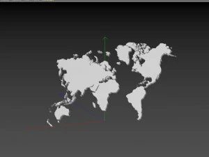 world earth extrude map 3D Model