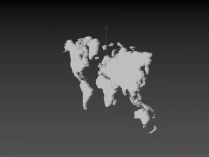 world earth extrude map 3D Model