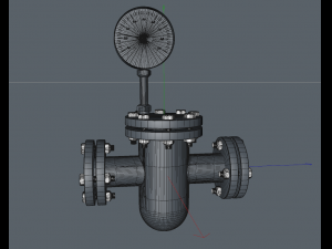 gas pipe line meter 3D मॉडल